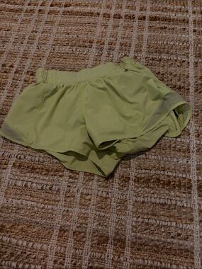 lululemon athletica Women's Lime Green Athletic Shorts with Liner
